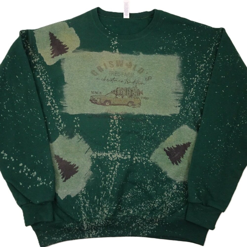 Griswolds Tree Farm Sweatshirt Large Christmas Vacation Hand Deco Truckster Todd